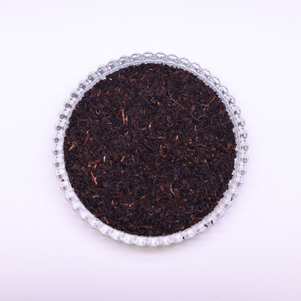 Glasschale mit losem Friesengold Bio-Tee Schwarztee